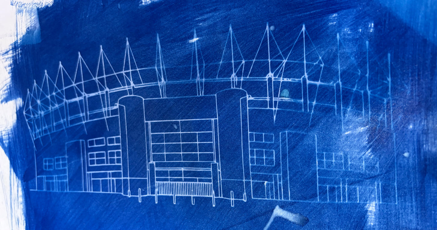 Riverside Stadium - Cyanotype
